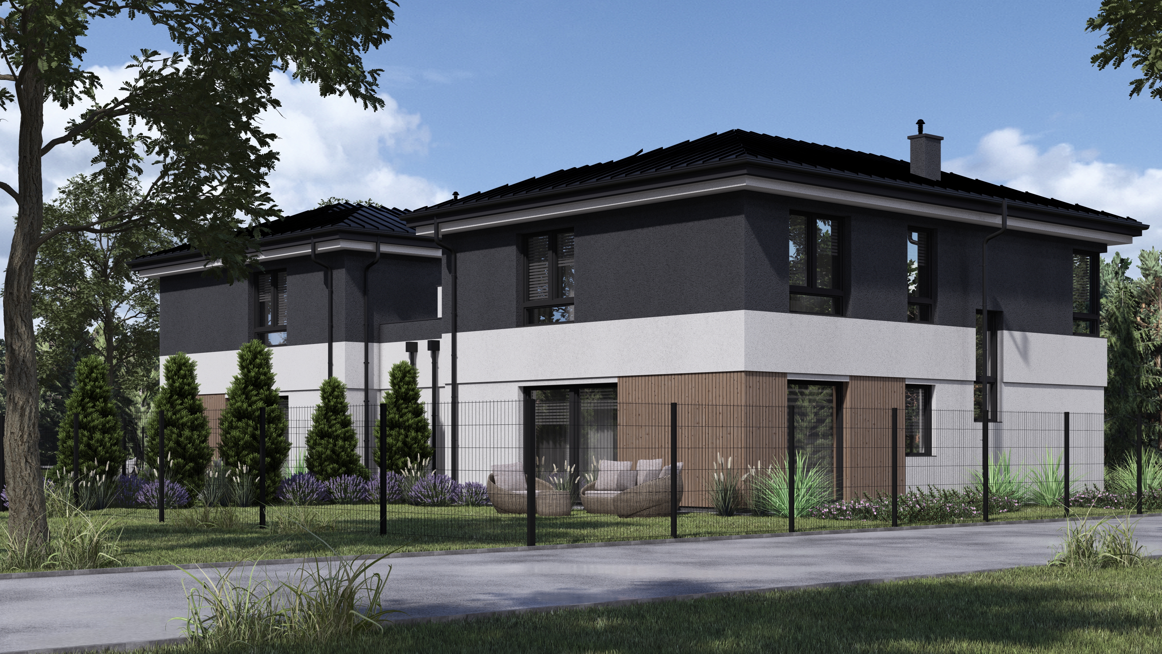 Wizualizacja zewnętrzna inwestycji JLG Development